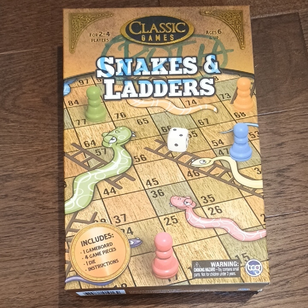 Classic Games Snakes & Ladders - Colorful Adventure